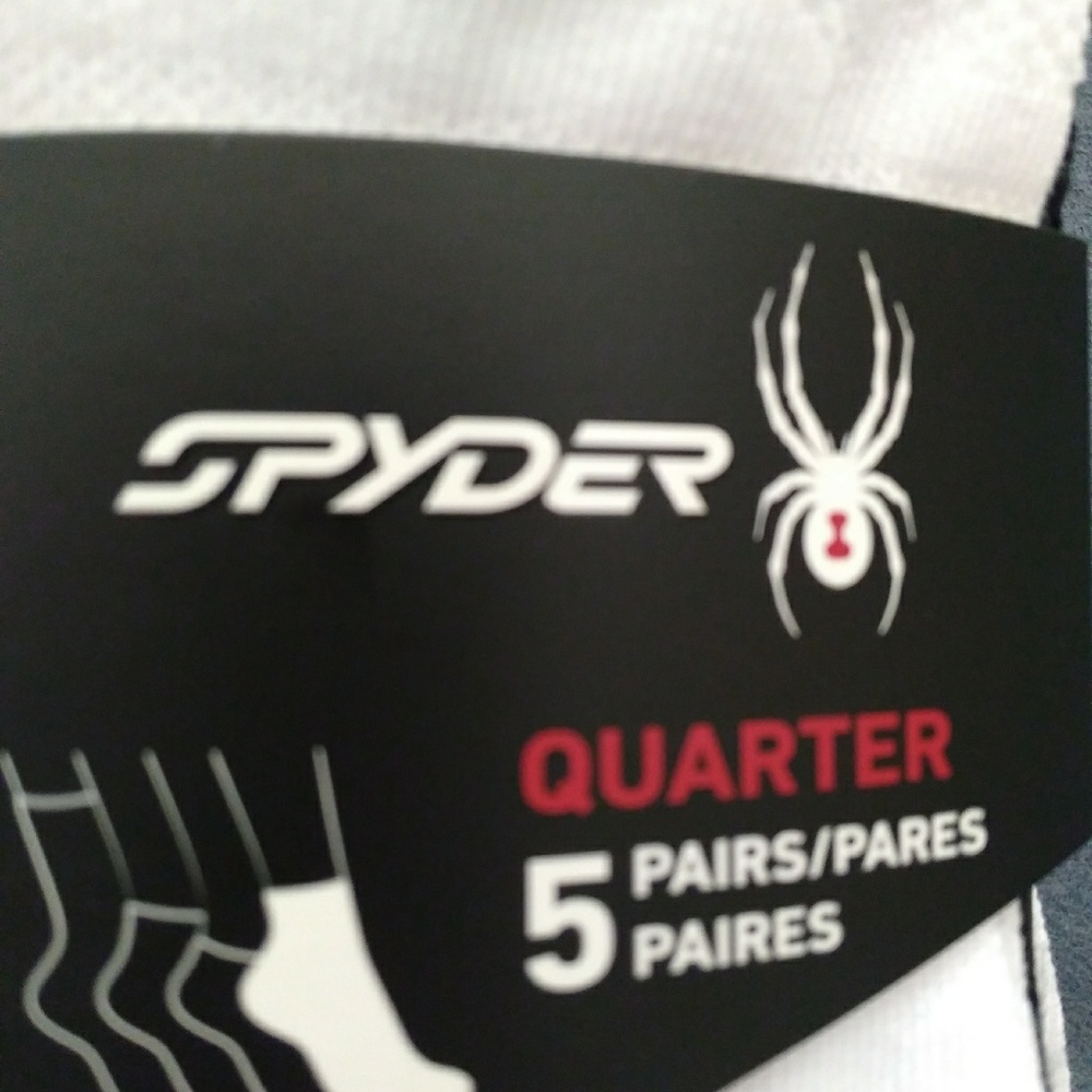Spyder Socks 3 white and 2 black